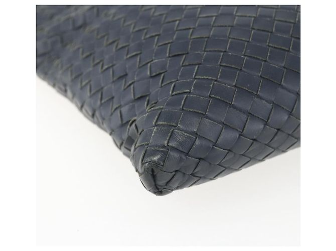 Autre Marque Borsa a Spalla in Pelle Intrecciato Bottega Veneta Navy Auth ka844 Blu navy - vista 14