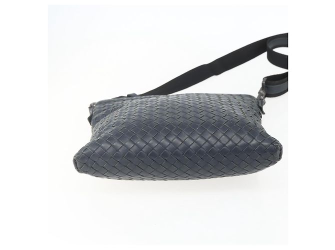 Autre Marque Borsa a Spalla in Pelle Intrecciato Bottega Veneta Navy Auth ka844 Blu navy - vista 5