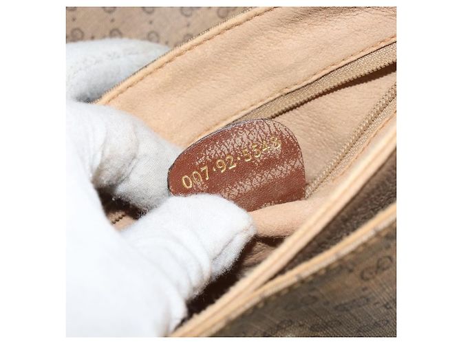 GUCCI Micro GG Supreme Schultertasche PVC Beige Gold 007 92 5548 Auth 156790 Golden - Ansicht 12