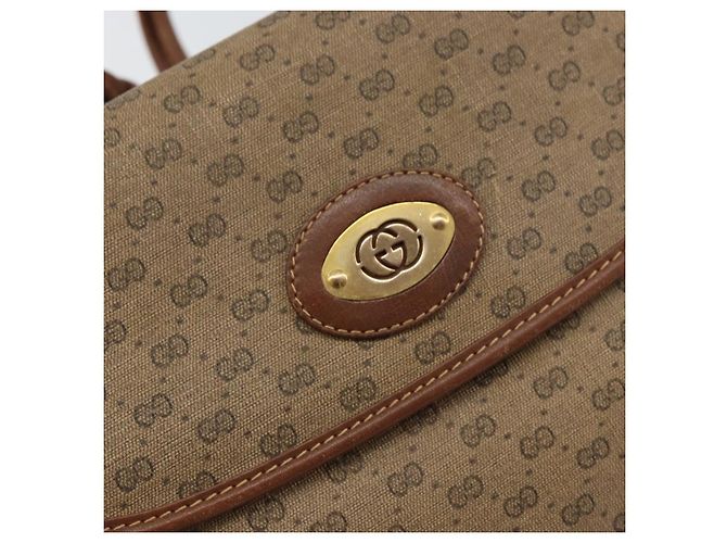 GUCCI Micro GG Supreme Schultertasche PVC Beige Gold 007 92 5548 Auth 156790 Golden - Ansicht 17