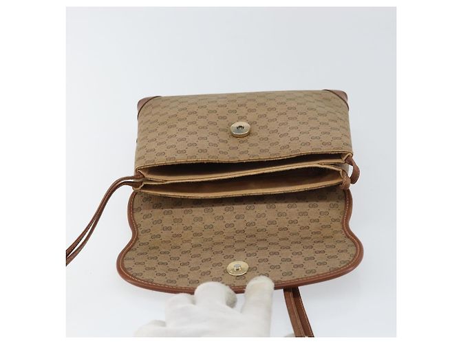 GUCCI Micro GG Supreme Schultertasche PVC Beige Gold 007 92 5548 Auth 156790 Golden - Ansicht 18