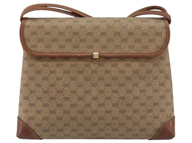 GUCCI Micro GG Supreme Schultertasche PVC Beige Gold 007 92 5548 Auth 156790 Golden - Ansicht 2