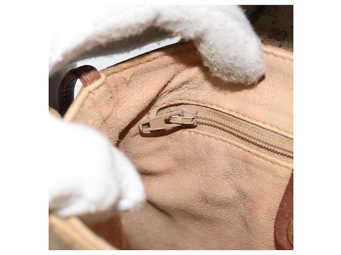 GUCCI Micro GG Supreme Schultertasche PVC Beige Gold 007 92 5548 Auth 156790 Golden - Ansicht 22