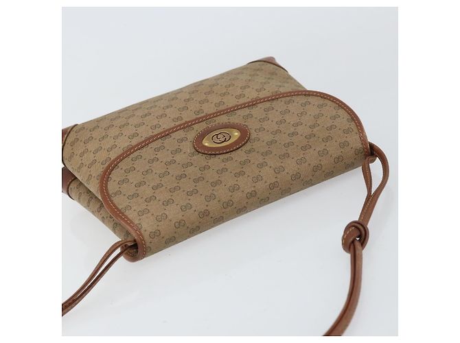 GUCCI Micro GG Supreme Schultertasche PVC Beige Gold 007 92 5548 Auth 156790 Golden - Ansicht 6