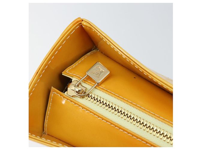 LOUIS VUITTON Borsa Tote Columbus Monogram Vernis Giallo Lime M91047 Auth ep12233 D'oro - vista 10