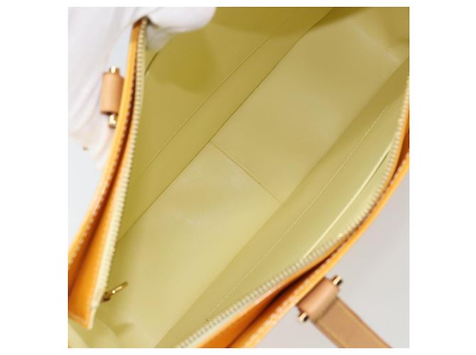 LOUIS VUITTON Borsa Tote Columbus Monogram Vernis Giallo Lime M91047 Auth ep12233 D'oro - vista 11