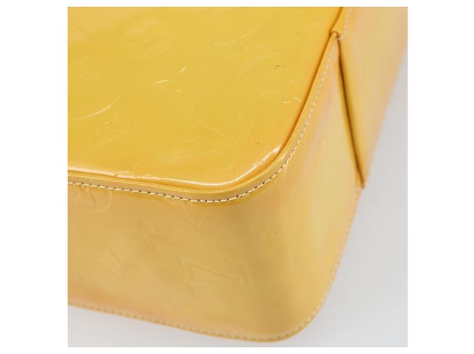 LOUIS VUITTON Borsa Tote Columbus Monogram Vernis Giallo Lime M91047 Auth ep12233 D'oro - vista 16