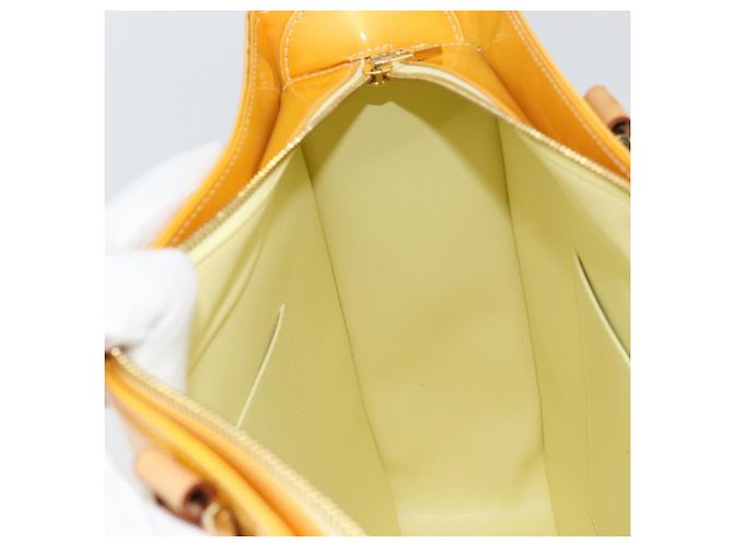 LOUIS VUITTON Borsa Tote Columbus Monogram Vernis Giallo Lime M91047 Auth ep12233 D'oro - vista 18