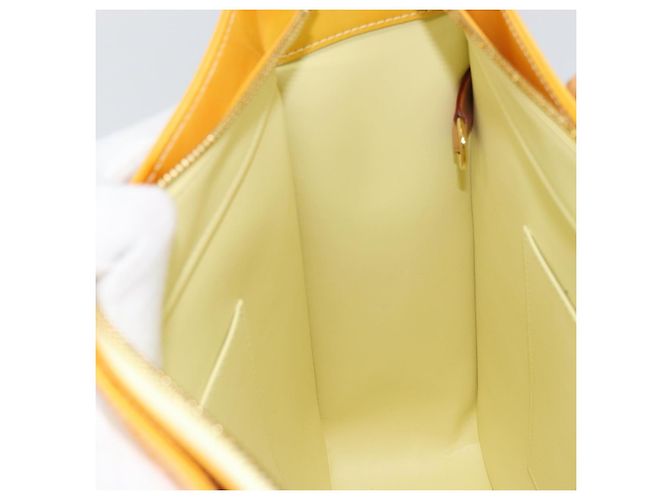 LOUIS VUITTON Borsa Tote Columbus Monogram Vernis Giallo Lime M91047 Auth ep12233 D'oro - vista 19