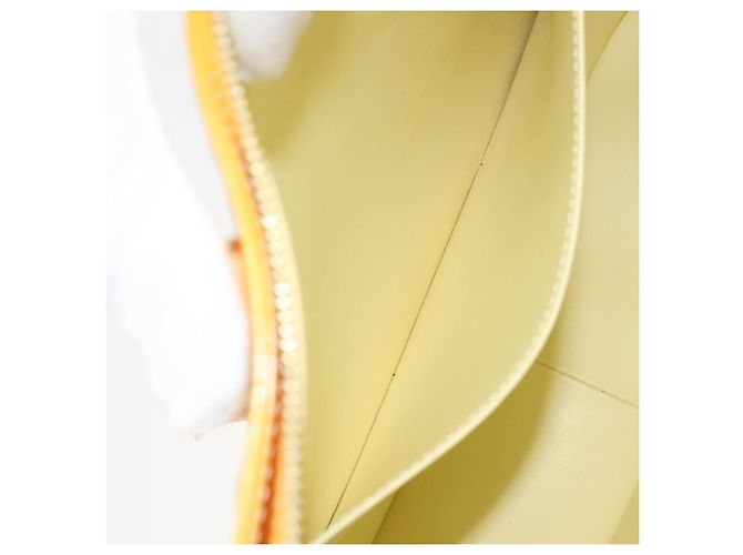LOUIS VUITTON Borsa Tote Columbus Monogram Vernis Giallo Lime M91047 Auth ep12233 D'oro - vista 20