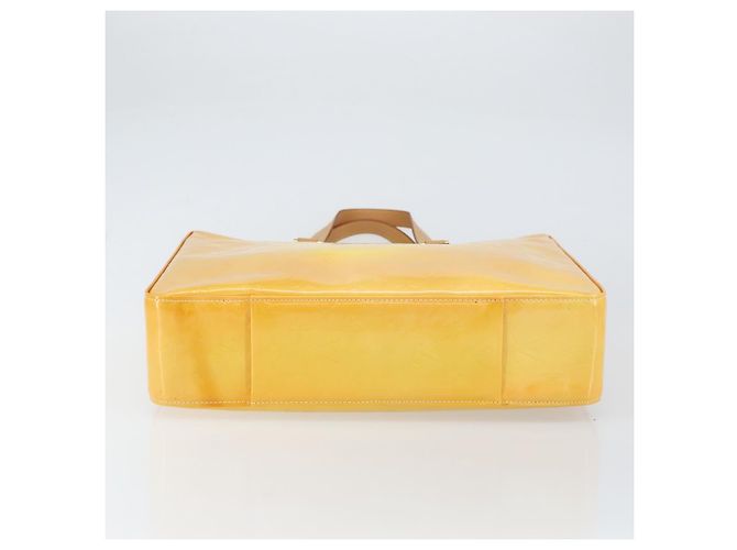 LOUIS VUITTON Borsa Tote Columbus Monogram Vernis Giallo Lime M91047 Auth ep12233 D'oro - vista 5
