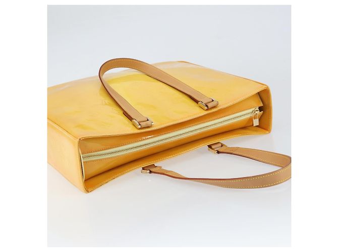 LOUIS VUITTON Borsa Tote Columbus Monogram Vernis Giallo Lime M91047 Auth ep12233 D'oro - vista 6