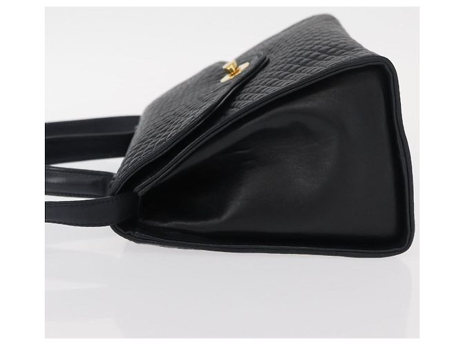 BALLY Borsa a Spalla in Pelle 2 in 1 Blu Navy Oro Auth 156489 D'oro - vista 4