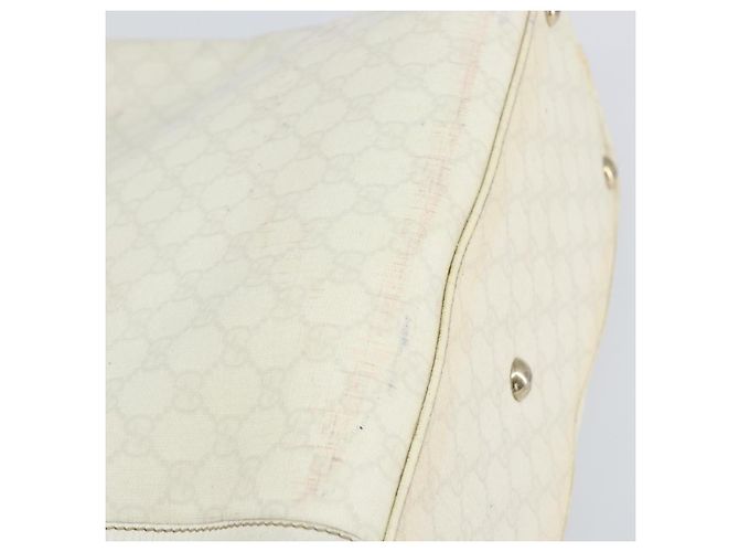 Gucci Borsa Tote GG Supreme in PVC pelle bianca e oro 152630 Auth bs31729 Bianco D'oro - vista 9