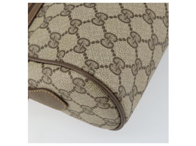 Borsa Sherry Line GG Supreme Web di GUCCI in PVC beige e oro 56 02 088 Auth ep12386 D'oro - vista 14