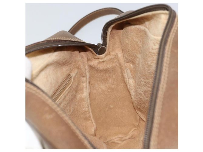 Borsa Sherry Line GG Supreme Web di GUCCI in PVC beige e oro 56 02 088 Auth ep12386 D'oro - vista 19