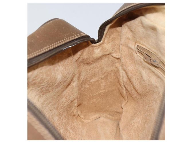 Borsa Sherry Line GG Supreme Web di GUCCI in PVC beige e oro 56 02 088 Auth ep12386 D'oro - vista 20