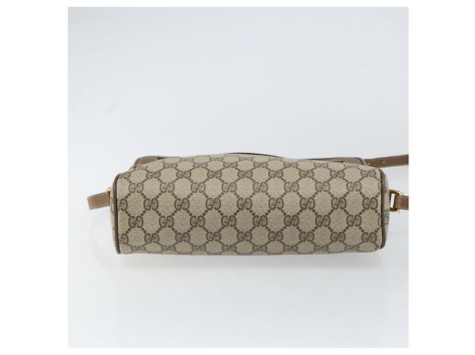 Borsa Sherry Line GG Supreme Web di GUCCI in PVC beige e oro 56 02 088 Auth ep12386 D'oro - vista 5