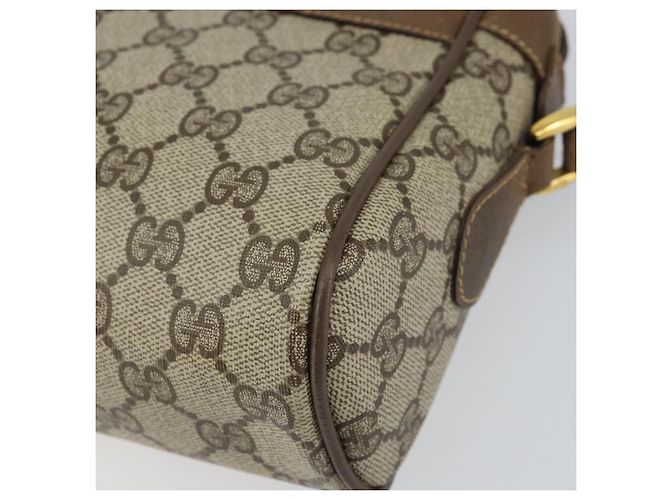 Borsa Sherry Line GG Supreme Web di GUCCI in PVC beige e oro 56 02 088 Auth ep12386 D'oro - vista 9