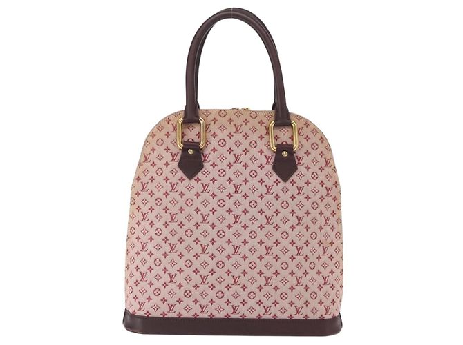 LOUIS VUITTON Borsa a Mano Mini Alma Haut Monogramma Rossa M92204 LV Auth 156384 Rosso - vista 2