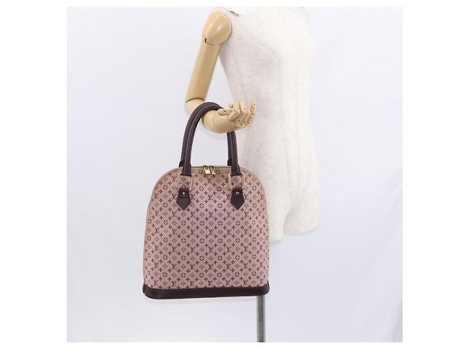 LOUIS VUITTON Borsa a Mano Mini Alma Haut Monogramma Rossa M92204 LV Auth 156384 Rosso - vista 23