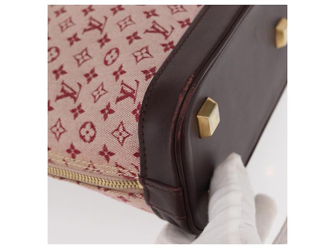 LOUIS VUITTON Borsa a Mano Mini Alma Haut Monogramma Rossa M92204 LV Auth 156384 Rosso - vista 8