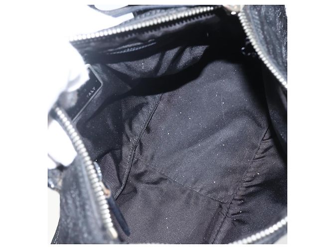 PRADA Handtasche Nylon 2-Wege Schwarz Silber Authentisch BA9174 - Ansicht 11