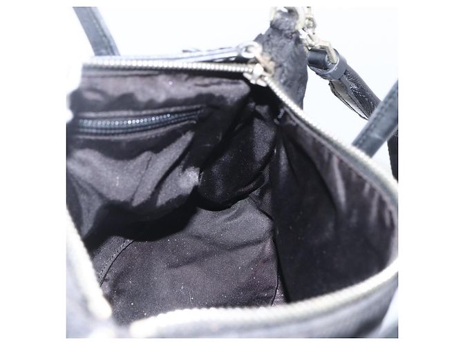 PRADA Handtasche Nylon 2-Wege Schwarz Silber Authentisch BA9174 - Ansicht 21
