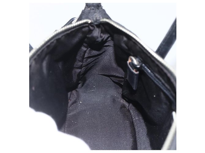 PRADA Handtasche Nylon 2-Wege Schwarz Silber Authentisch BA9174 - Ansicht 22