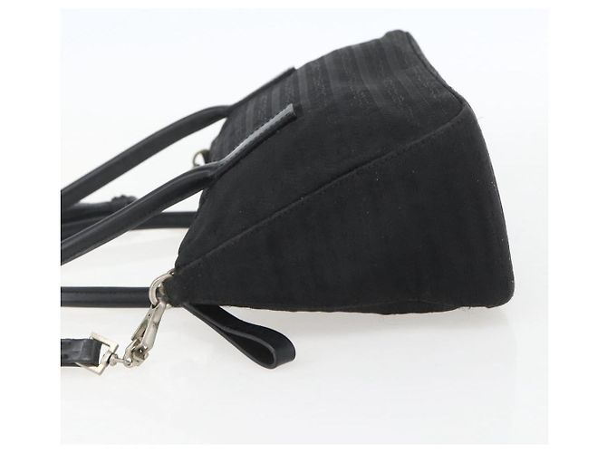 PRADA Handtasche Nylon 2-Wege Schwarz Silber Authentisch BA9174 - Ansicht 3