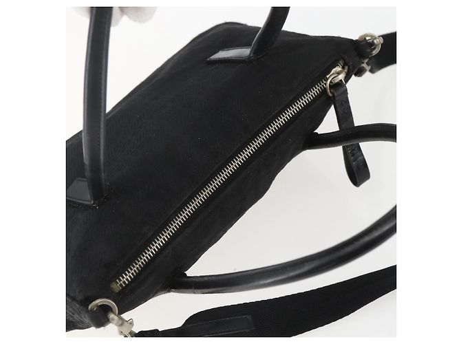 PRADA Handtasche Nylon 2-Wege Schwarz Silber Authentisch BA9174 - Ansicht 6