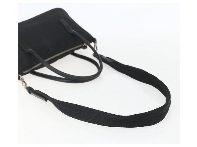 PRADA Handtasche Nylon 2-Wege Schwarz Silber Authentisch BA9174 - Ansicht 8