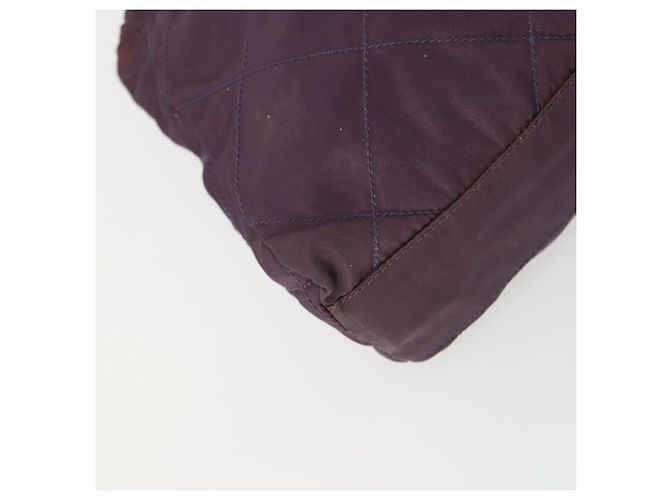 PRADA Borsa a Spalla con Catena Nylon Viola Oro Auth 155418 D'oro Porpora - vista 14