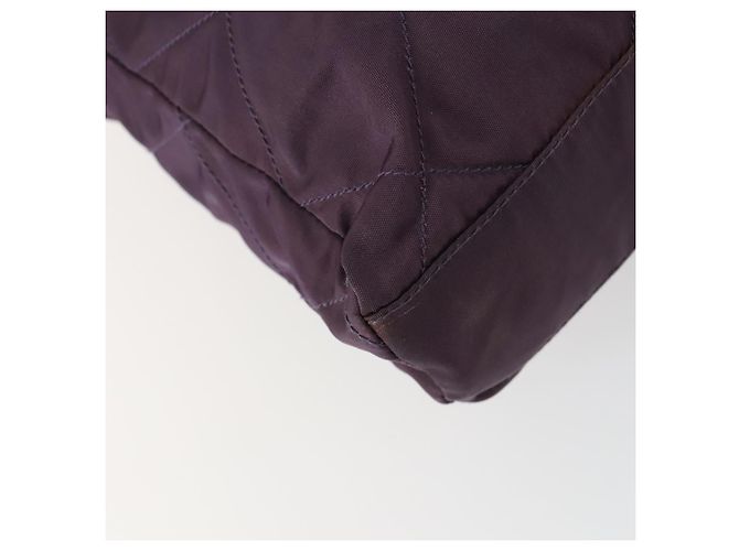 PRADA Borsa a Spalla con Catena Nylon Viola Oro Auth 155418 D'oro Porpora - vista 16