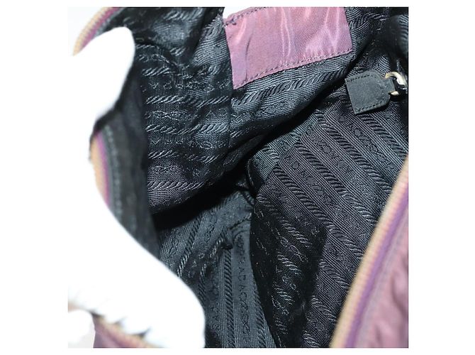 PRADA Borsa a Spalla con Catena Nylon Viola Oro Auth 155418 D'oro Porpora - vista 19