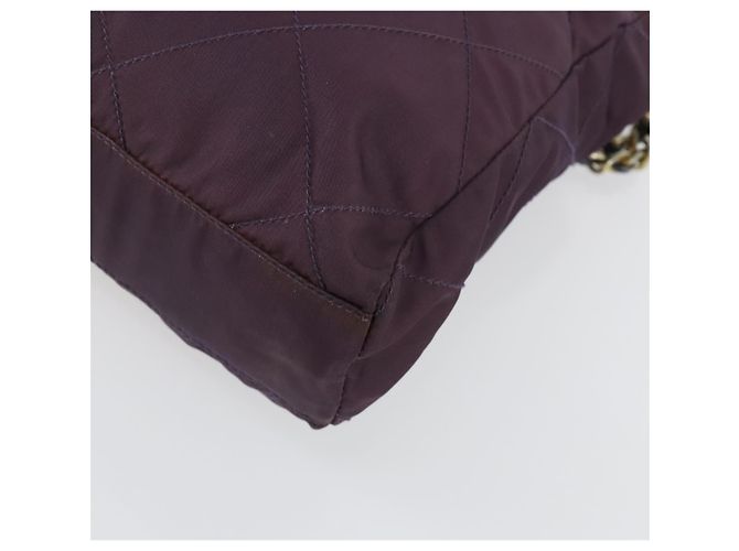 PRADA Borsa a Spalla con Catena Nylon Viola Oro Auth 155418 D'oro Porpora - vista 9