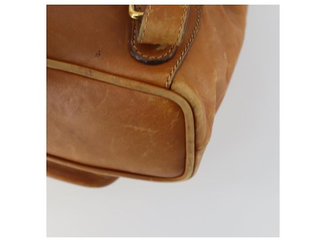 GUCCI Bamboo Web Sherry Line Backpack Leather Brown Red Auth 151581 - view 18