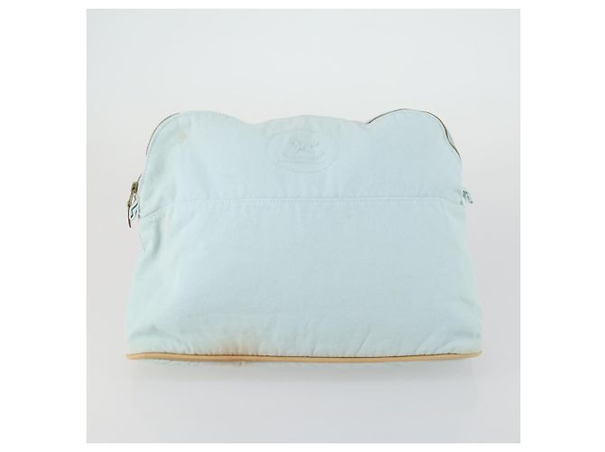Hermès Pochette Bolide HERMES in tela 3 pezzi Azzurro Chiaro Rosa Auth 156298 Blu chiaro - vista 9