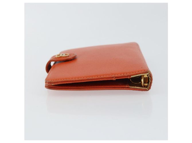 Cubierta de Planificador CHANEL Cuero Naranja Oro CC Auth fm4997 Dorado - vista 5