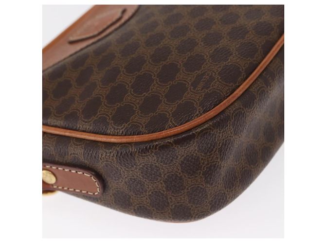 Céline Borsa a Spalla in Tela Macadam CELINE in Pelle PVC Marrone Oro Auth 156702 D'oro - vista 14