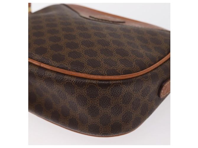 Céline Borsa a Spalla in Tela Macadam CELINE in Pelle PVC Marrone Oro Auth 156702 D'oro - vista 15