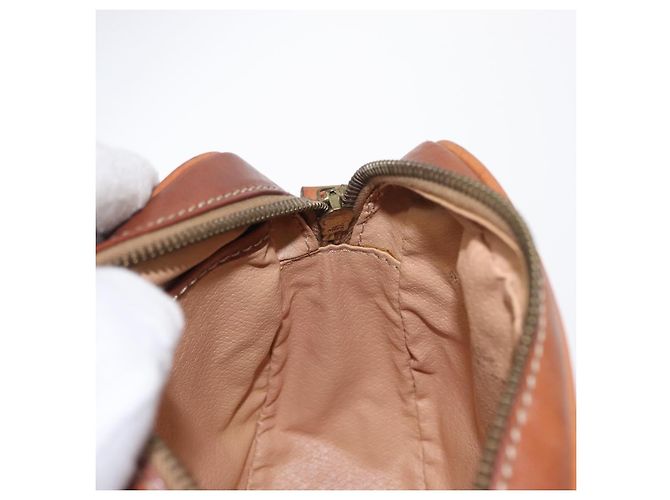 Céline Borsa a Spalla in Tela Macadam CELINE in Pelle PVC Marrone Oro Auth 156702 D'oro - vista 20
