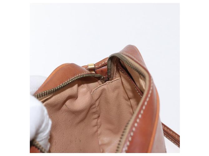 Céline Borsa a Spalla in Tela Macadam CELINE in Pelle PVC Marrone Oro Auth 156702 D'oro - vista 21
