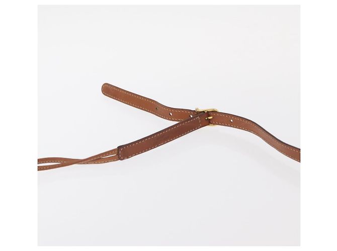 Céline Borsa a Spalla in Tela Macadam CELINE in Pelle PVC Marrone Oro Auth 156702 D'oro - vista 8