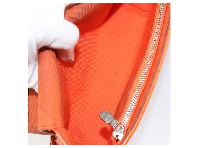 LOUIS VUITTON Taurillon Clemence Steamer Bolsa Cartera Usable Naranja Auth 156540 - vista 12