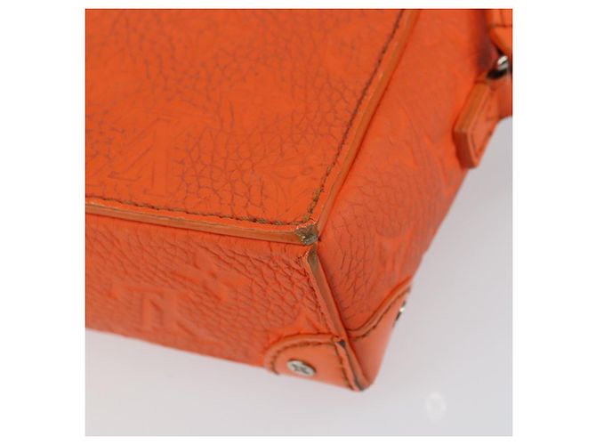 LOUIS VUITTON Taurillon Clemence Steamer Bolsa Cartera Usable Naranja Auth 156540 - vista 16