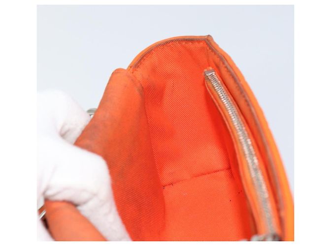 LOUIS VUITTON Taurillon Clemence Steamer Bolsa Cartera Usable Naranja Auth 156540 - vista 19