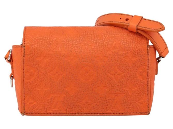 LOUIS VUITTON Taurillon Clemence Steamer Bolsa Cartera Usable Naranja Auth 156540 - vista 2