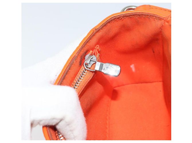 LOUIS VUITTON Taurillon Clemence Steamer Bolsa Cartera Usable Naranja Auth 156540 - vista 21