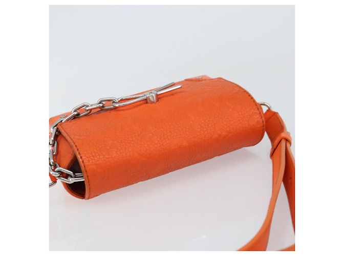 LOUIS VUITTON Taurillon Clemence Steamer Bolsa Cartera Usable Naranja Auth 156540 - vista 6